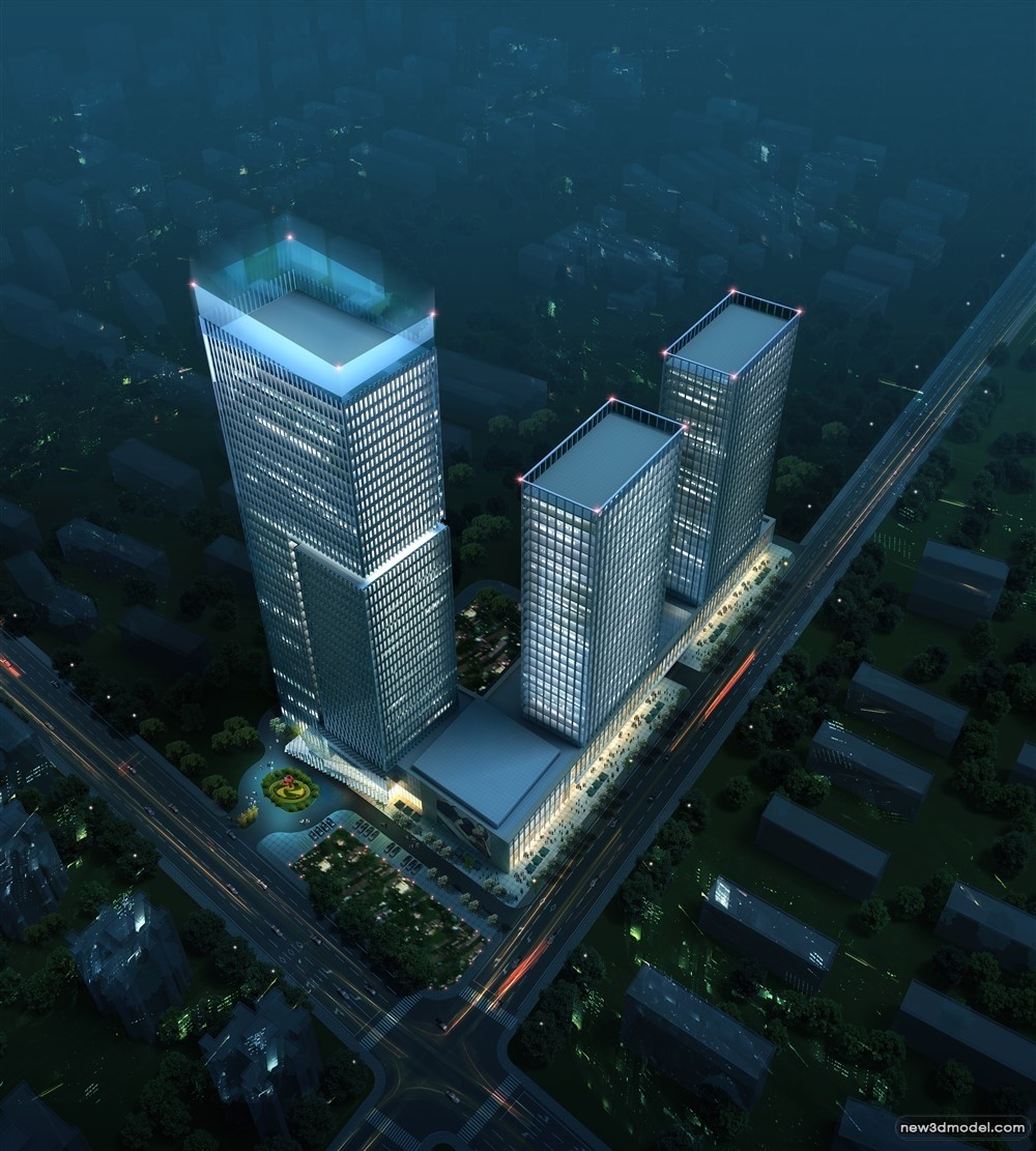 3D Models of Commercial Building – Exterior 3D Scenes – 860 – VRAY - thumbnail 2