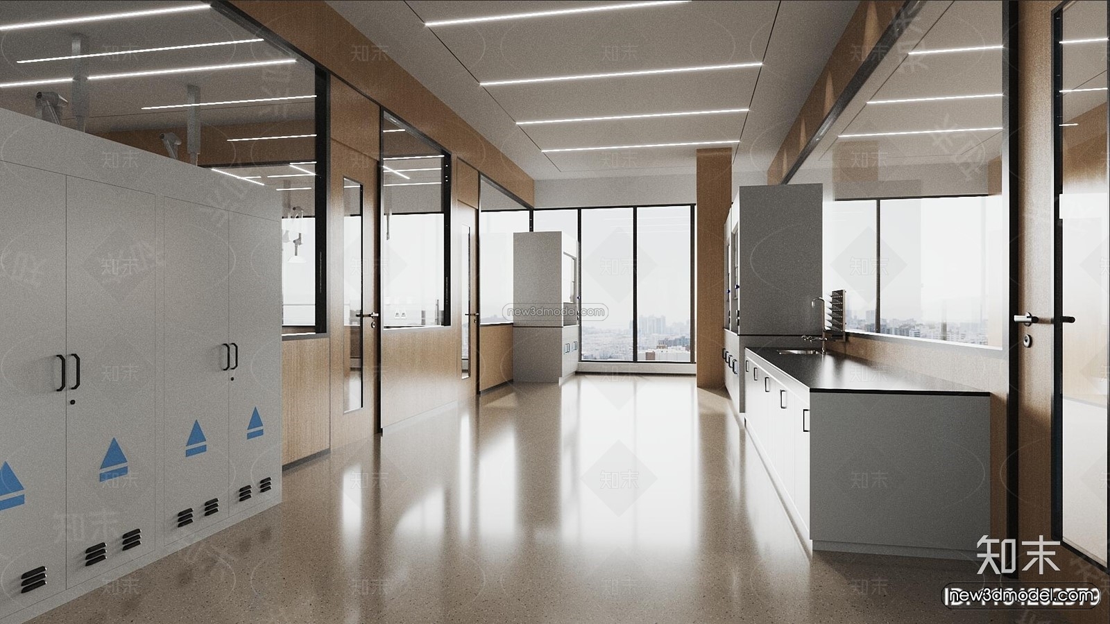 Modern Style Interior 3D Blocks and 3D Models – Laboratory 3D Scene – 1038 – CORONA - thumbnail 2