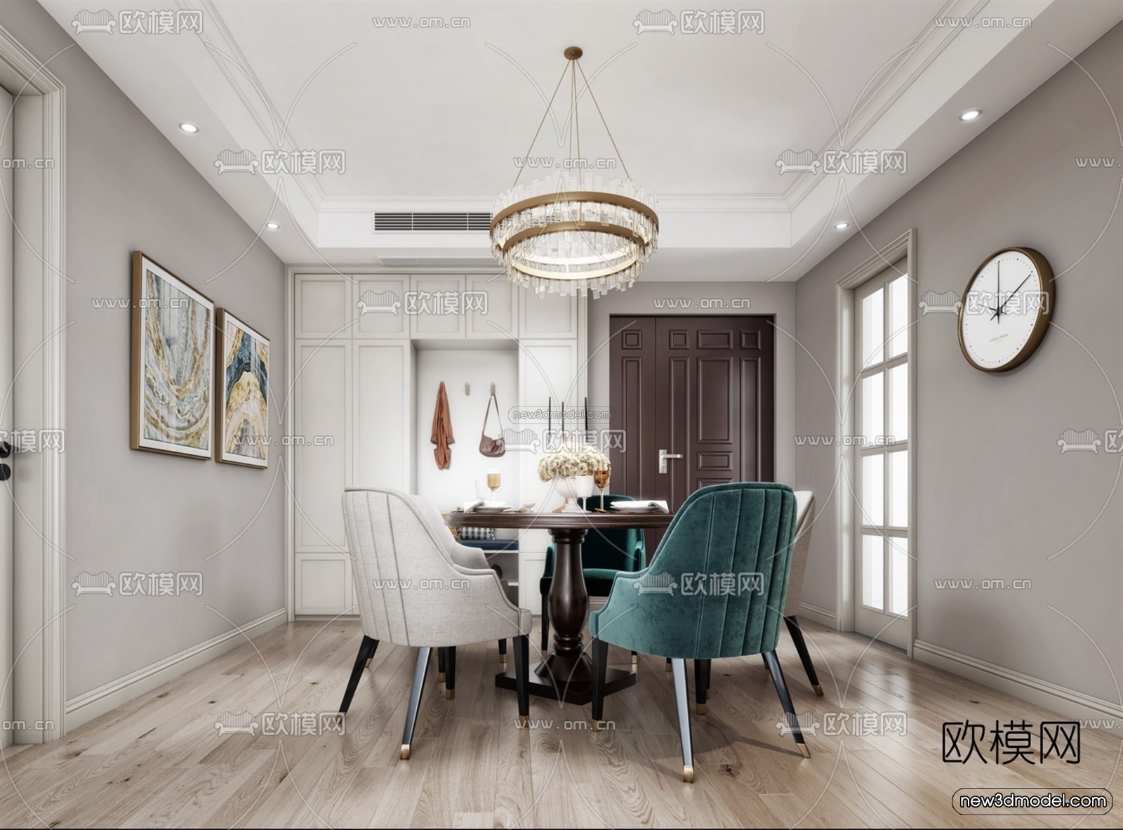 Europe Style Interior 3D Blocks – Living Room 3D Model – 028 – VRAY - thumbnail 2
