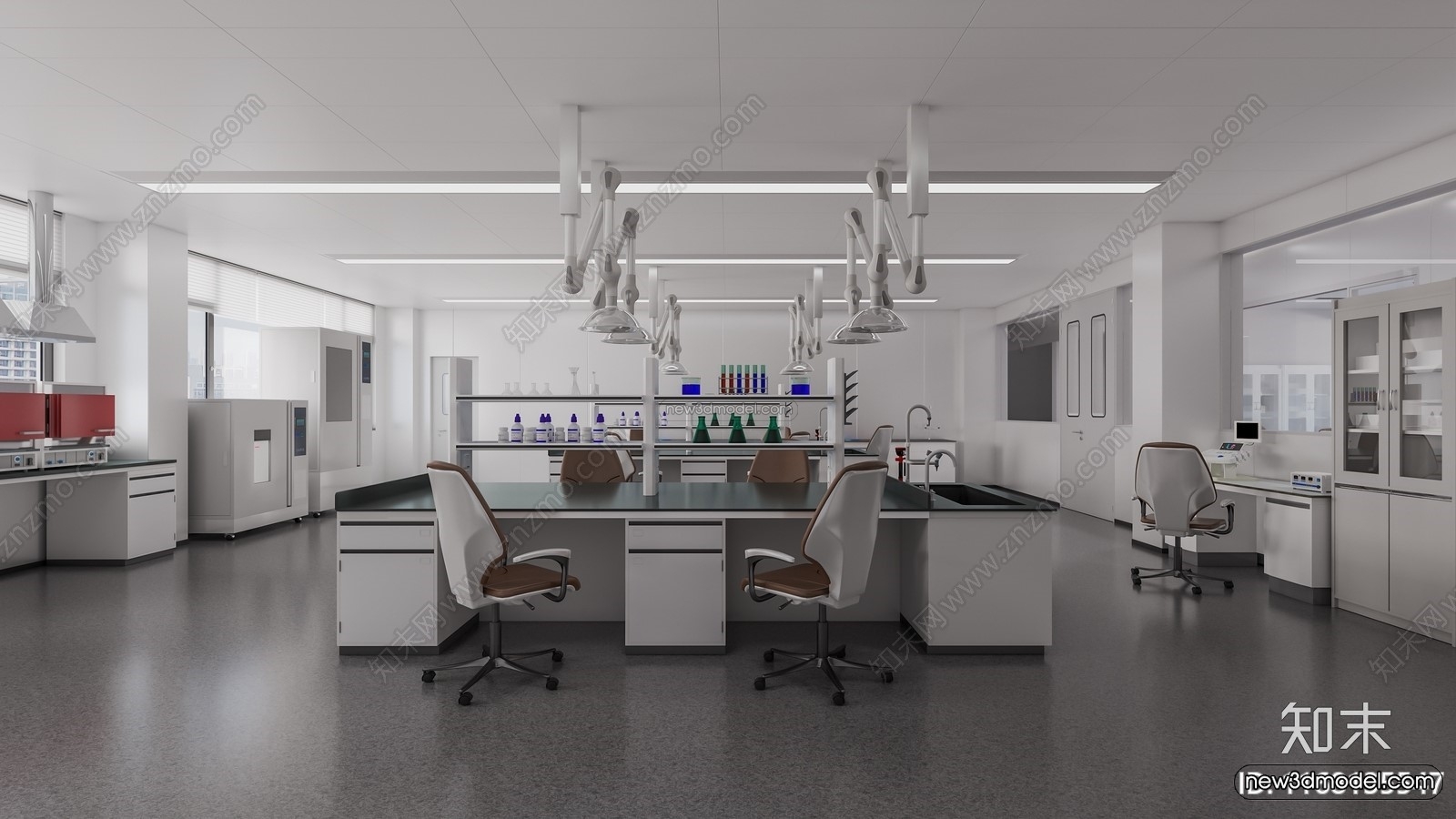 Modern Style Interior 3D Blocks and 3D Models – Laboratory 3D Scene – 1044 – CORONA - thumbnail 2