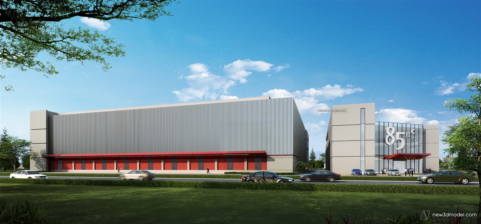 Exterior 3D Models of Factory – 3D Scene – 030 – VRAY - thumbnail 4