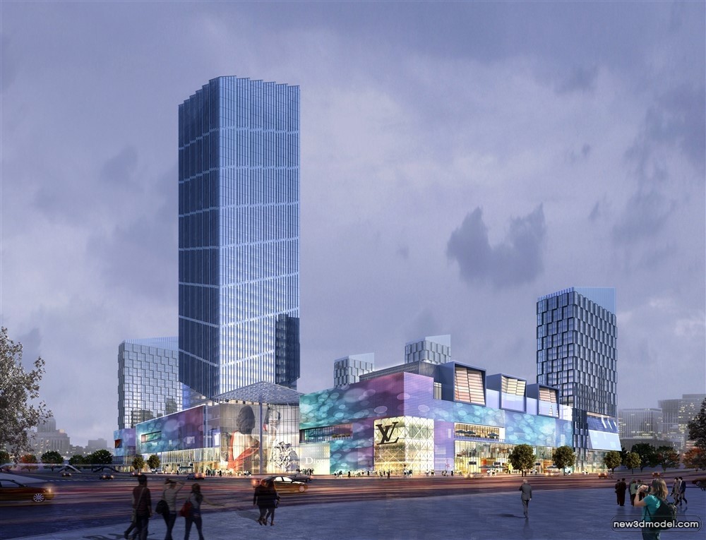 3D Models of Commercial Building – Exterior 3D Scenes – 873 – VRAY - thumbnail 3