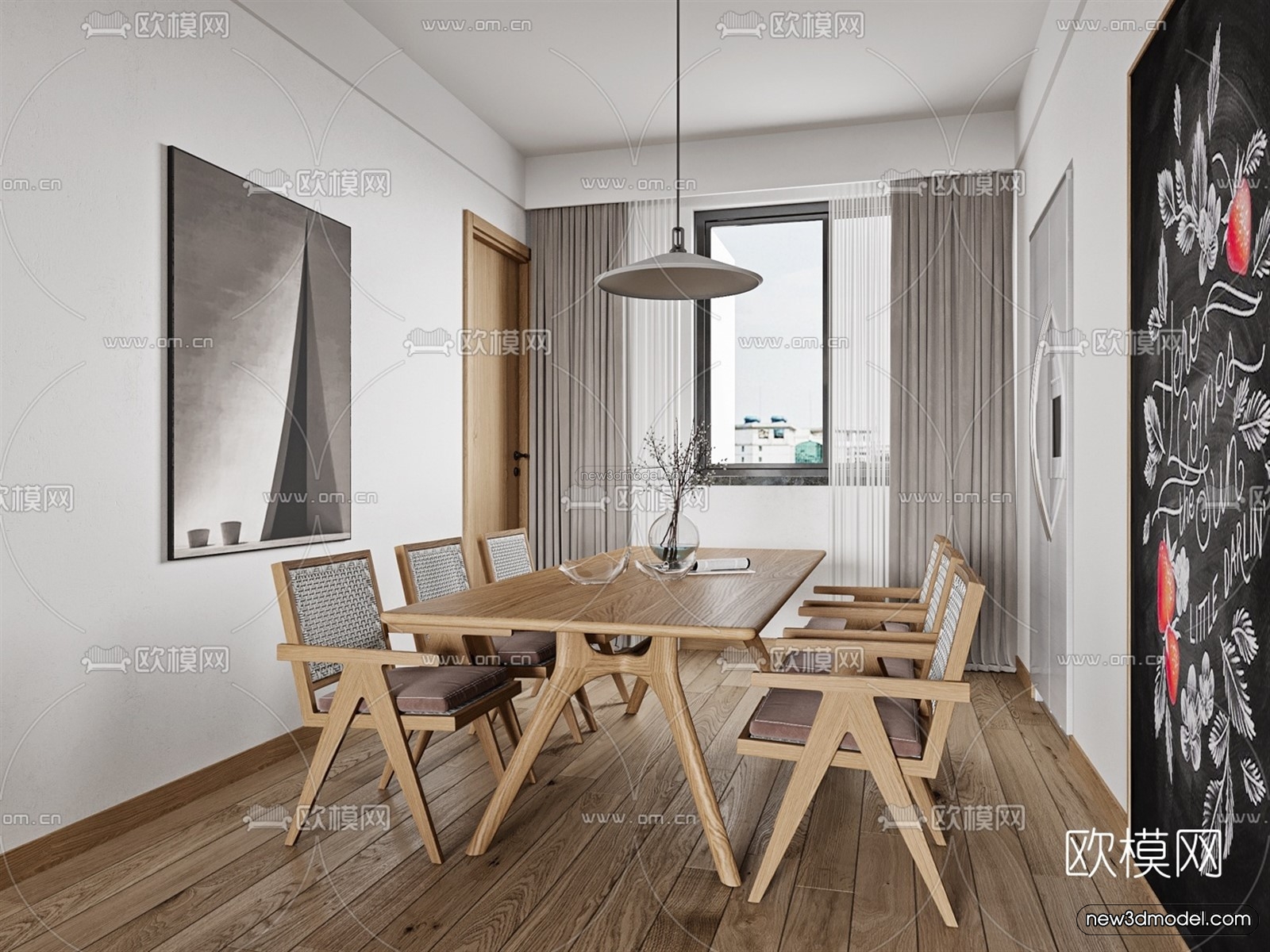 Minimalist Style Interior 3D Blocks – Living Room 3D Model – 013 – VRAY - thumbnail 3
