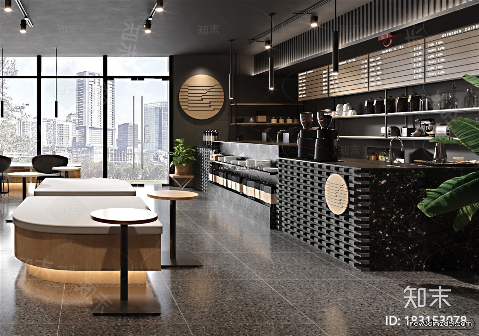 Restaurant and Fastfood 3D Scene – 3D Blocks – 157 – VRAY - thumbnail 2
