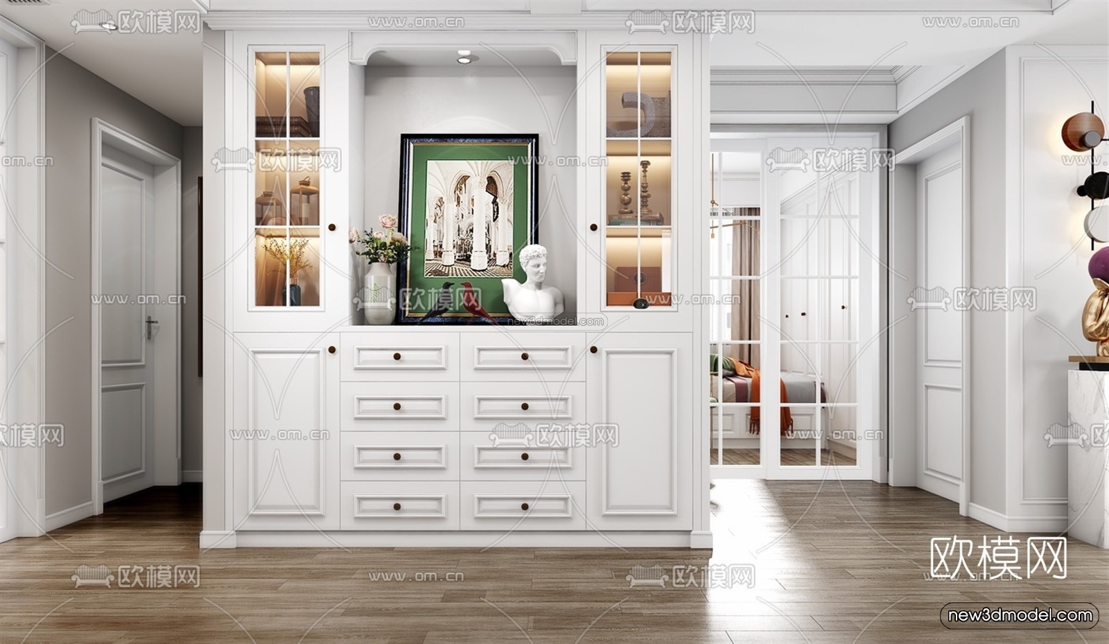 Europe Style Interior 3D Blocks – Living Room 3D Model – 030 – VRAY - thumbnail 4