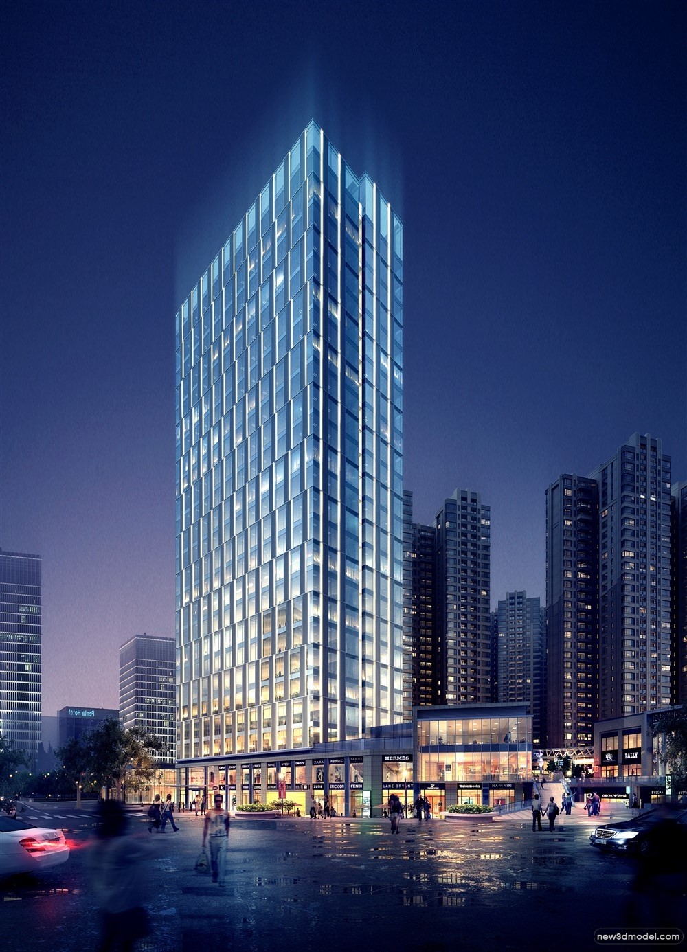 3D Models of Commercial Building – Exterior 3D Scenes – 400 – VRAY - thumbnail 2