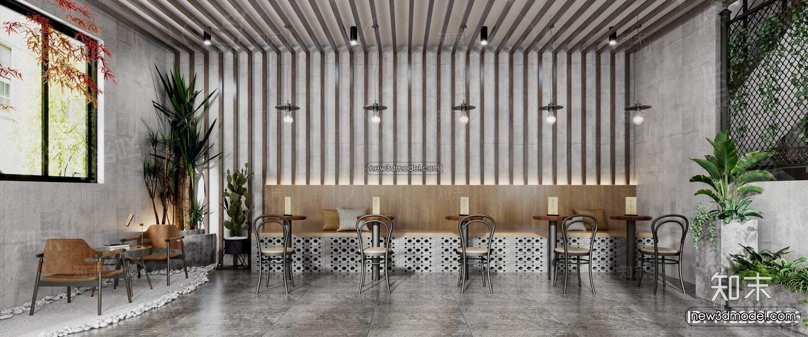Restaurant and Fastfood 3D Scene – 3D Blocks – 308 – VRAY - thumbnail 2