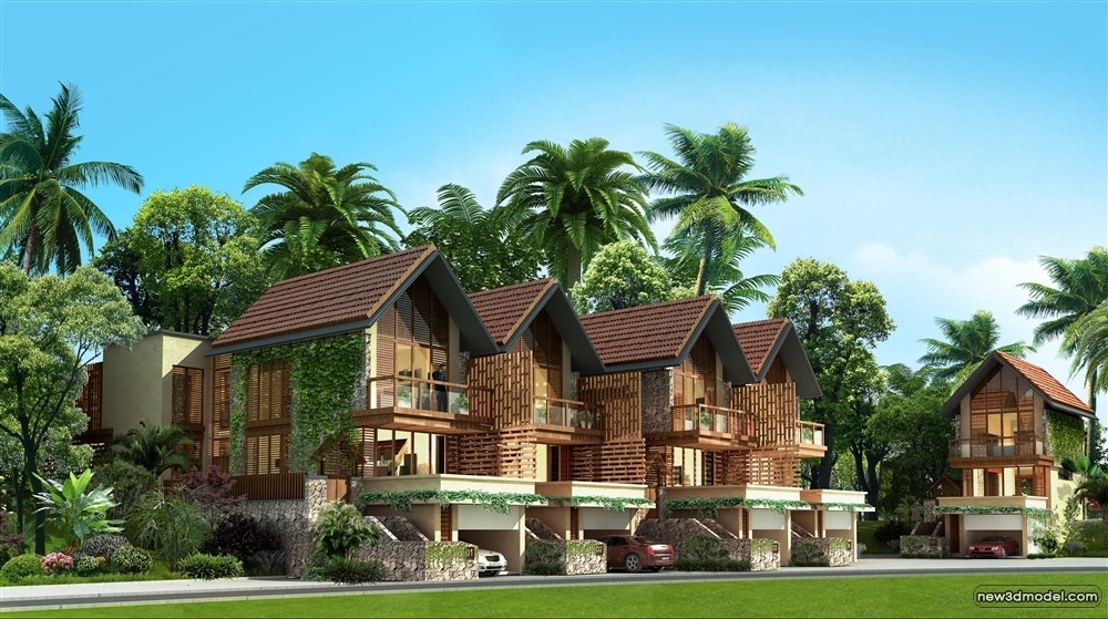 3D Models of Commercial Building – Exterior 3D Scenes – 883 – VRAY - thumbnail 3