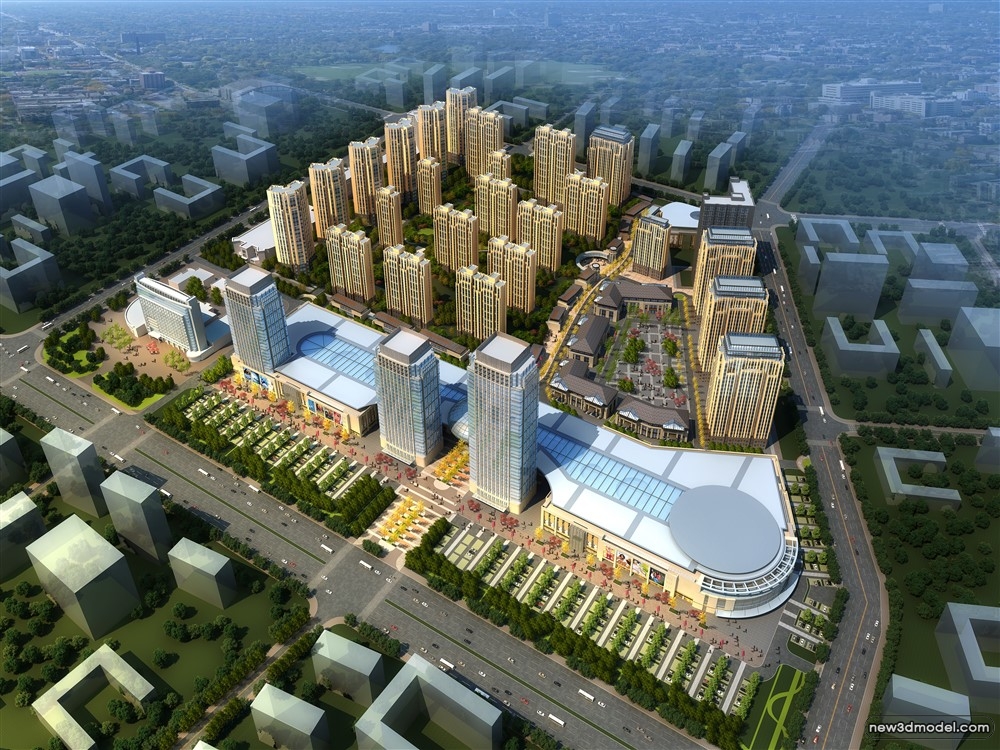 3D Models of Commercial Building – Exterior 3D Scenes – 600 – VRAY - thumbnail 2