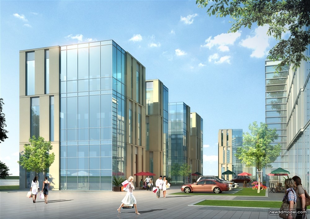3D Models of Commercial Building – Exterior 3D Scenes – 405 – VRAY - thumbnail 5