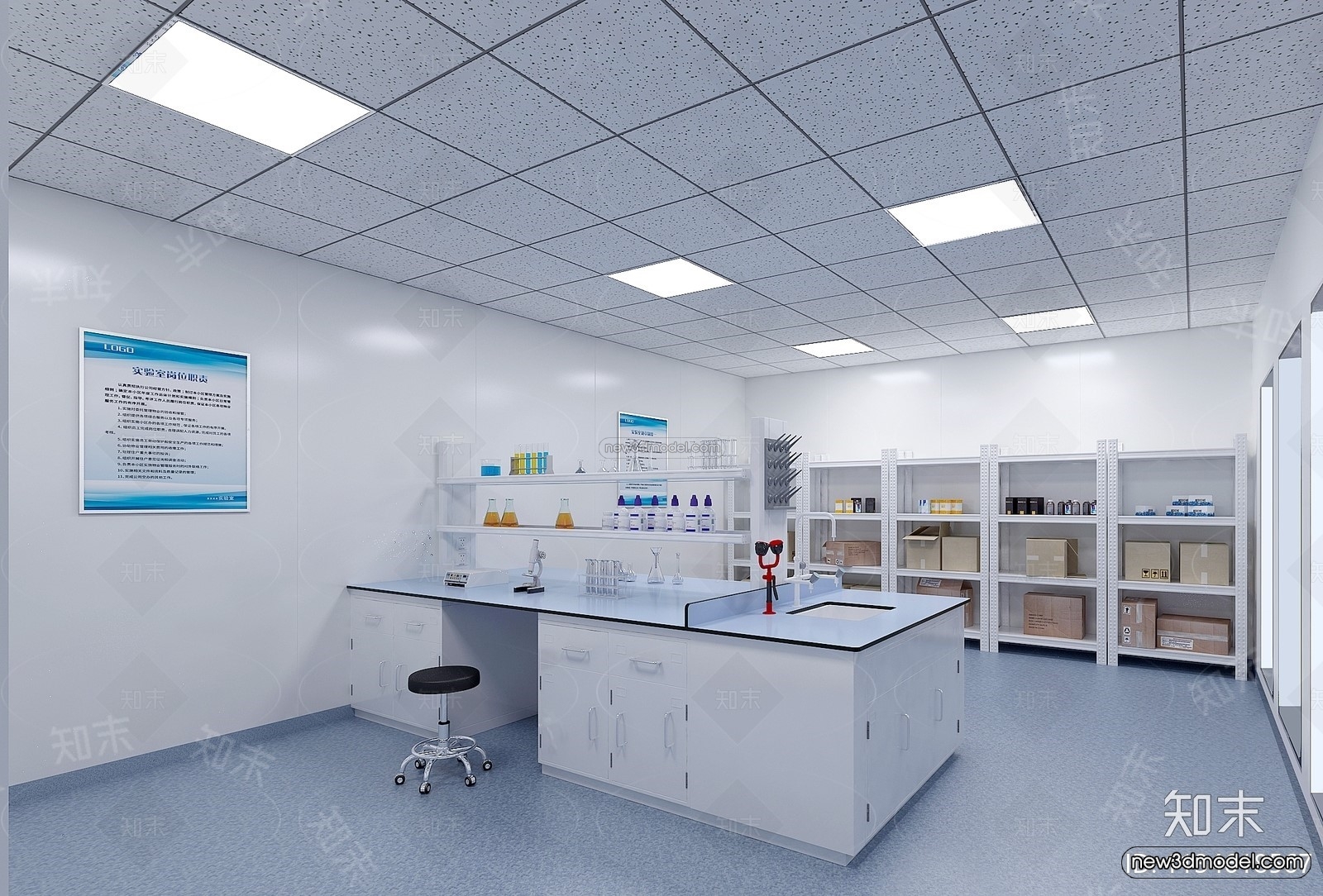 Interior 3D Model of Laboratory – 3D Scene – 010 – VRAY - thumbnail 2