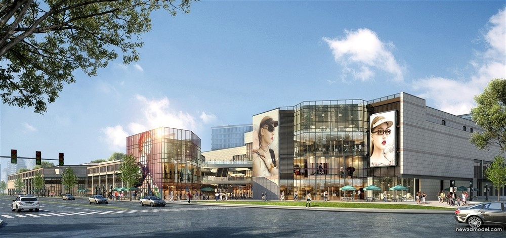 3D Models of Commercial Building – Exterior 3D Scenes – 886 – VRAY - thumbnail 3