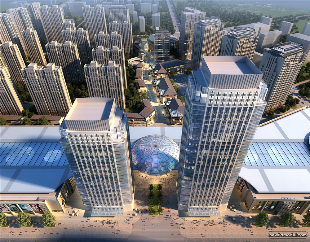 3D Models of Commercial Building – Exterior 3D Scenes – 600 – VRAY - thumbnail 5