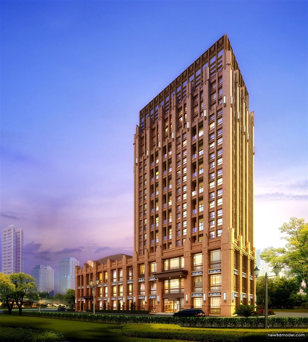 3D Models of Commercial Building – Exterior 3D Scenes – 402 – VRAY - thumbnail 2