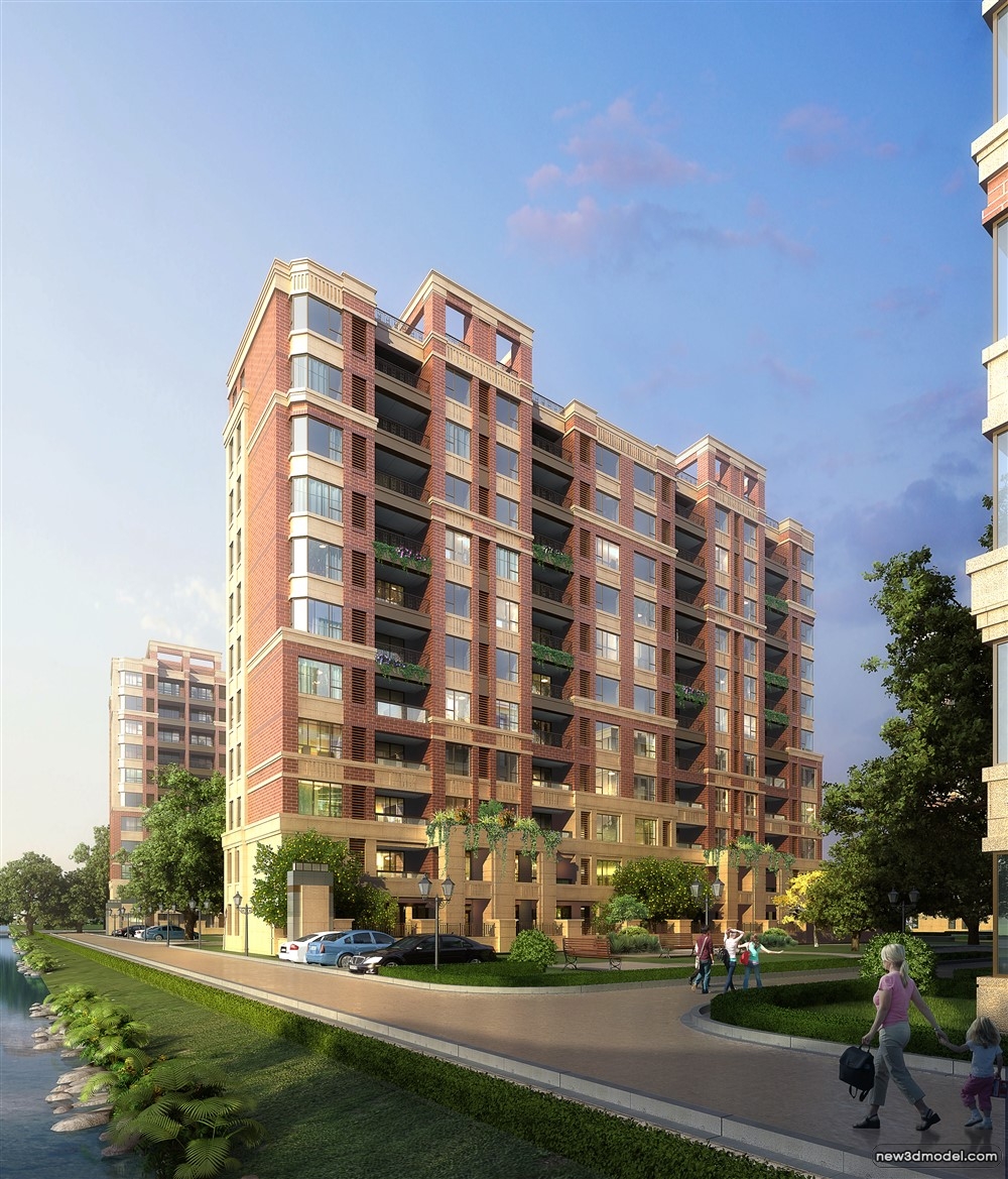 3D Models of Commercial Building – Exterior 3D Scenes – 598 – VRAY - thumbnail 2