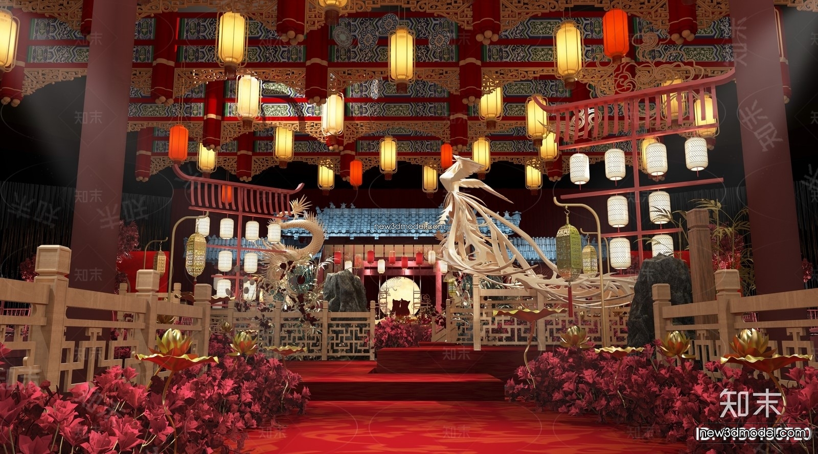 3D Model of Wedding Hall – 3D Scene – 104 – VRAY - thumbnail 4