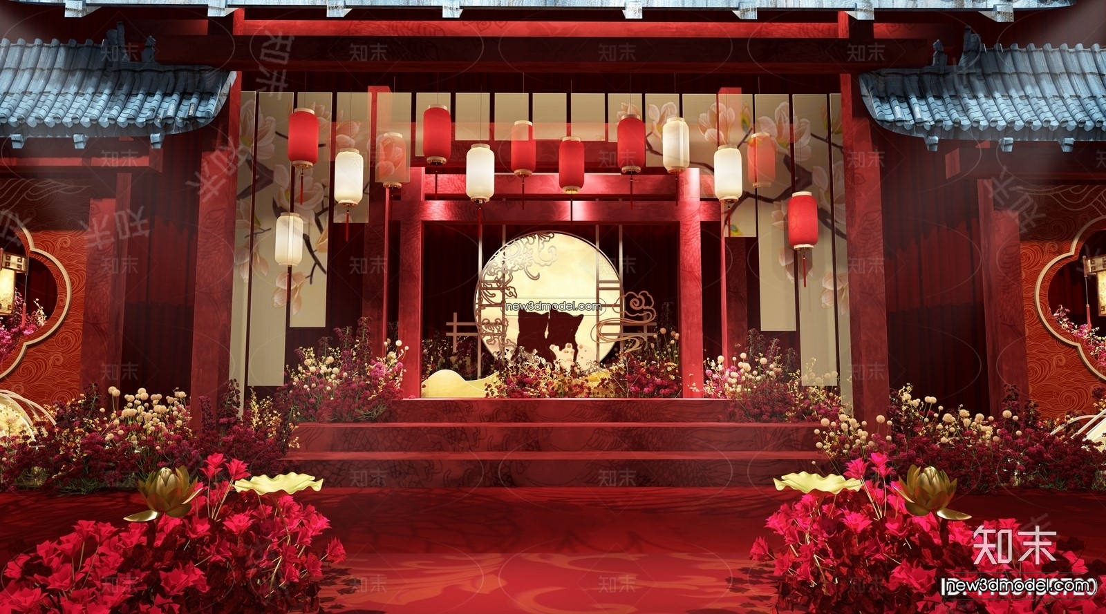 3D Model of Wedding Hall – 3D Scene – 104 – VRAY - thumbnail 2