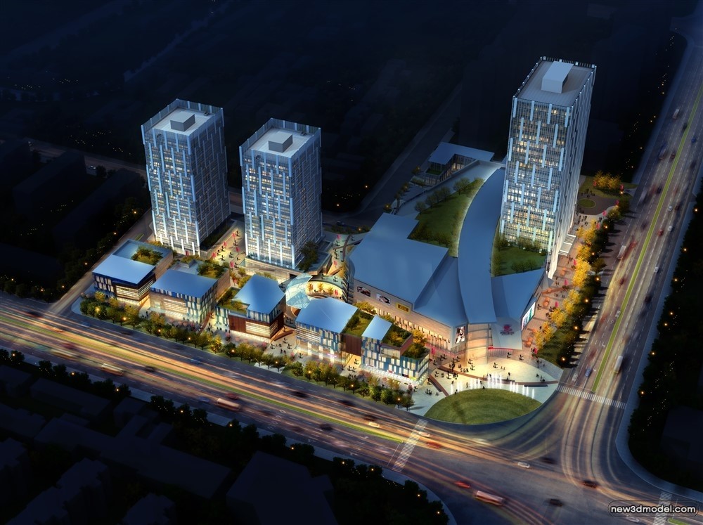 3D Models of Commercial Building – Exterior 3D Scenes – 407 – VRAY - thumbnail 5