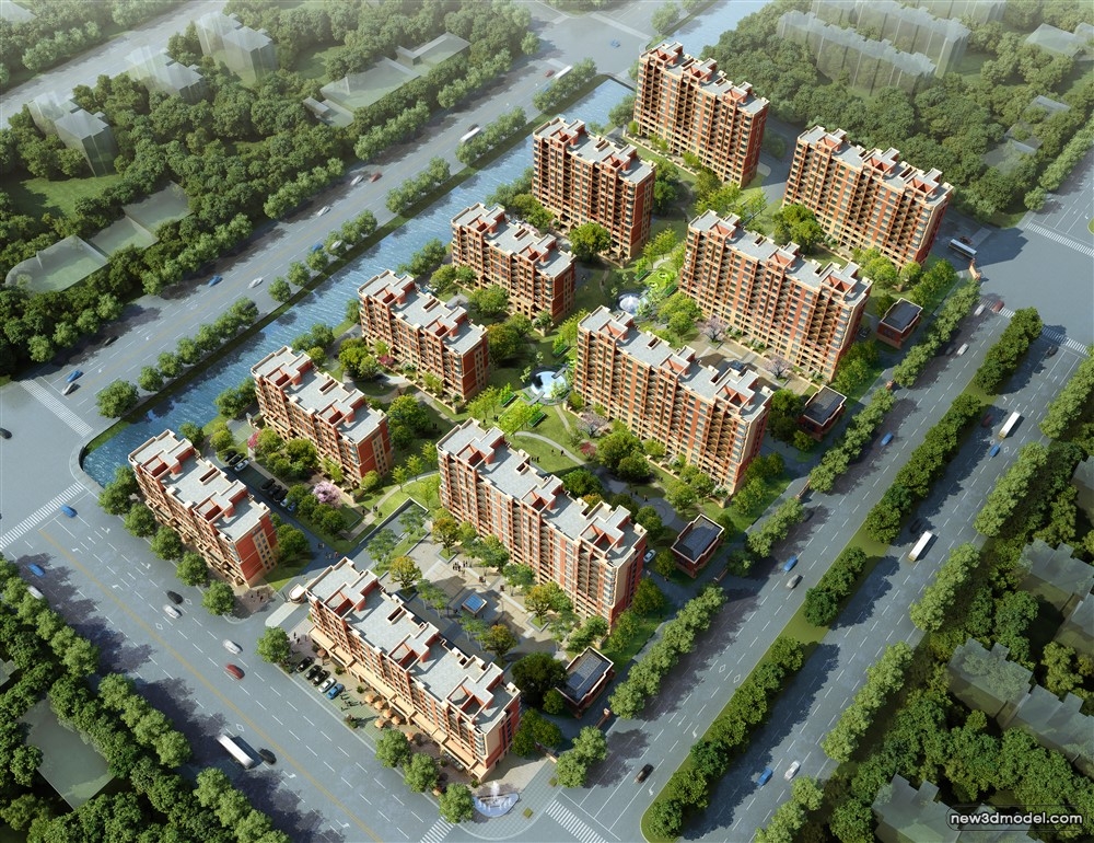 3D Models of Commercial Building – Exterior 3D Scenes – 598 – VRAY - thumbnail 5