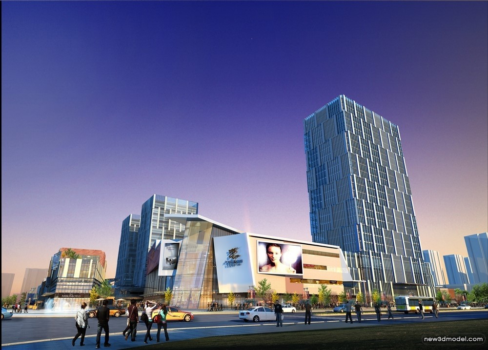 3D Models of Commercial Building – Exterior 3D Scenes – 407 – VRAY - thumbnail 4