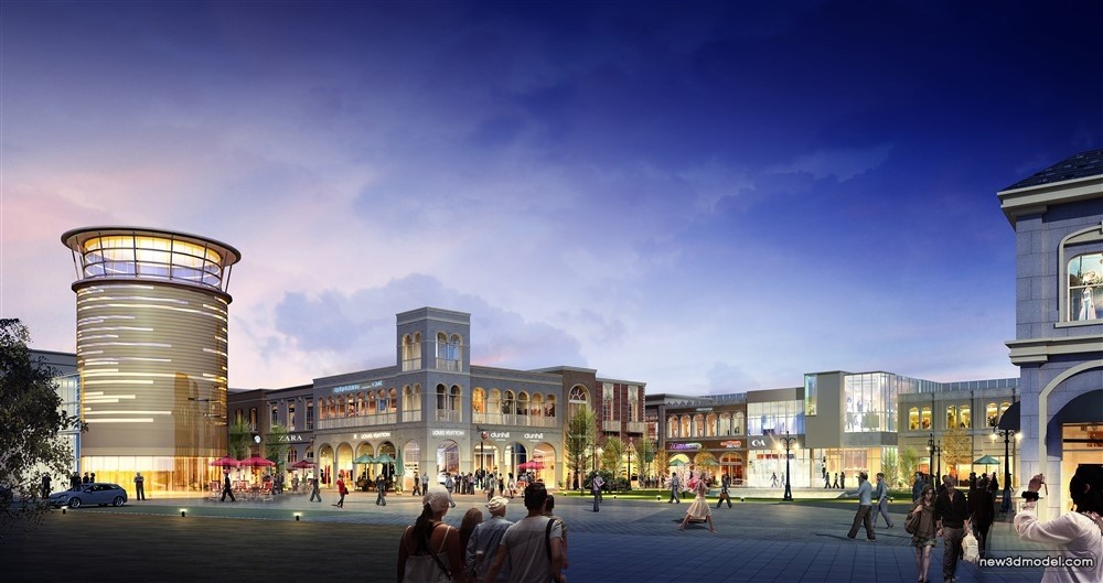 3D Models of Commercial Building – Exterior 3D Scenes – 405 – VRAY - thumbnail 2