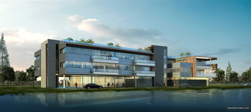3D Models of Commercial Building – Exterior 3D Scenes – 594 – VRAY - thumbnail 2