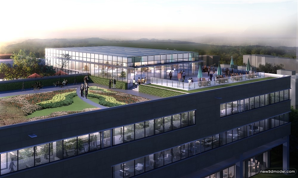 3D Models of Commercial Building – Exterior 3D Scenes – 593 – VRAY - thumbnail 2