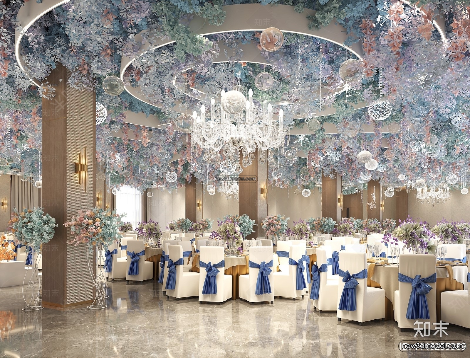 3D Model of Wedding Hall – 3D Scene – 024 – VRAY - thumbnail 2