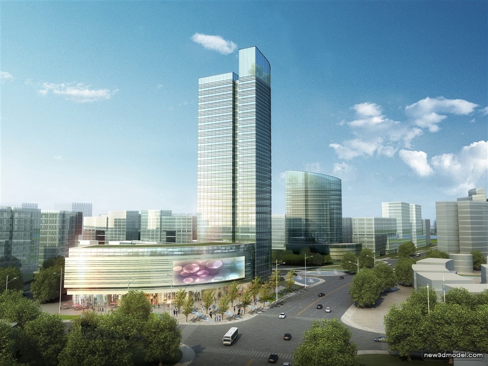 3D Models of Commercial Building – Exterior 3D Scenes – 590 – VRAY - thumbnail 2