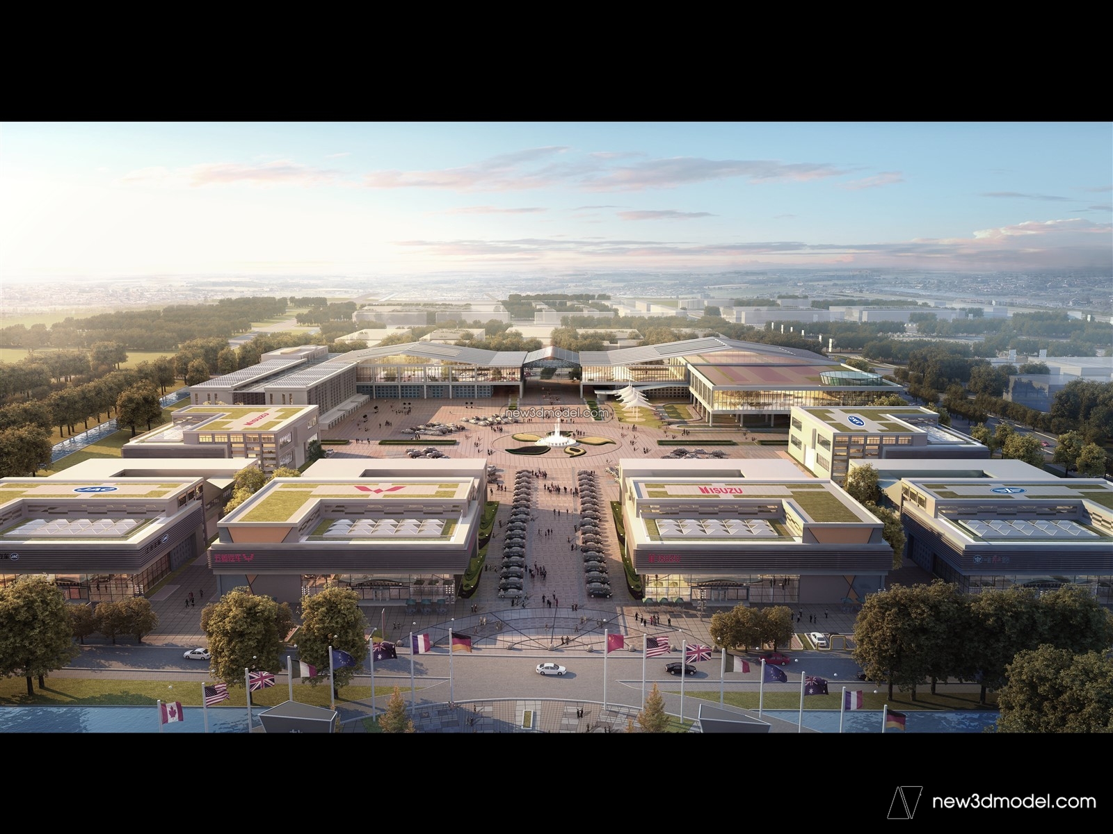 Exterior 3D Models of Factory – 3D Scene – 049 – VRAY - thumbnail 3