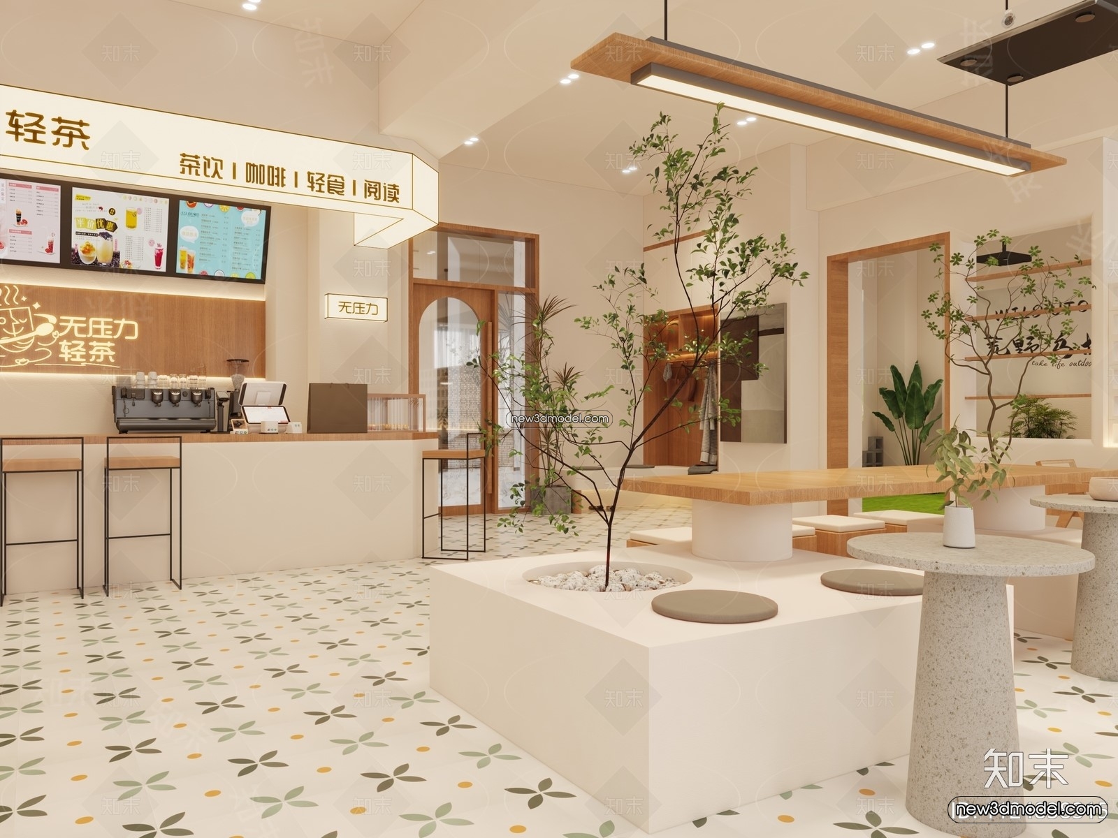 Restaurant and Fastfood 3D Scene – 3D Blocks – 238 – VRAY - thumbnail 2