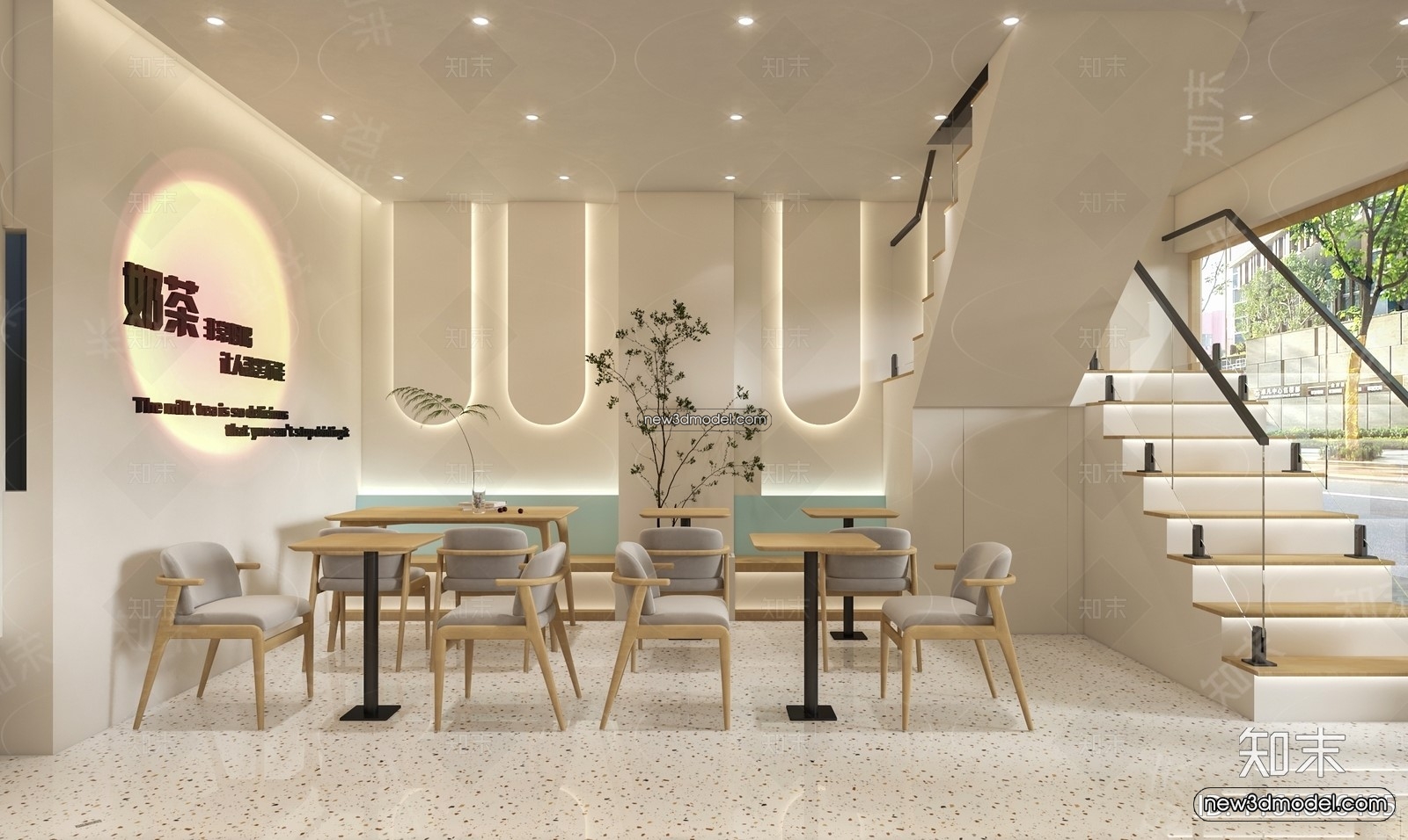 Restaurant and Fastfood 3D Scene – 3D Blocks – 240 – VRAY - thumbnail 3