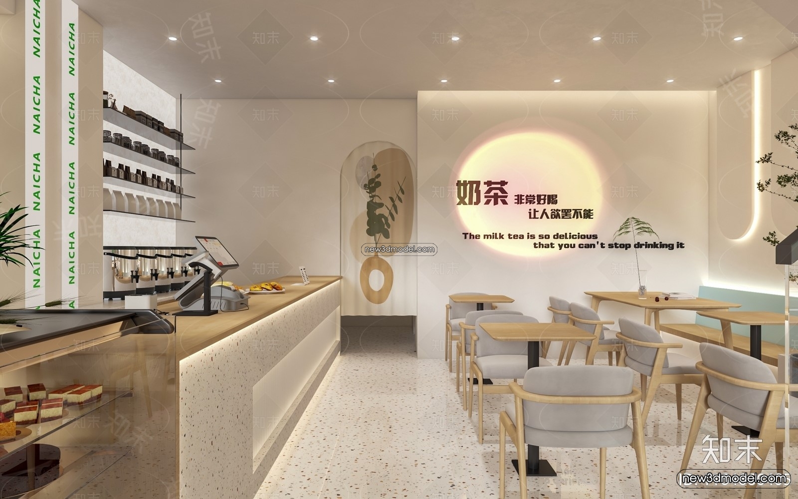 Restaurant and Fastfood 3D Scene – 3D Blocks – 240 – VRAY - thumbnail 2