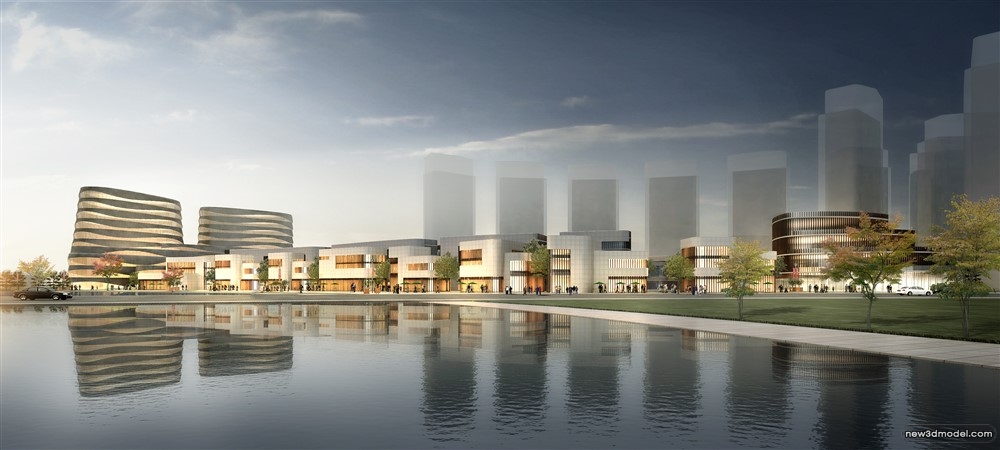 3D Models of Commercial Building – Exterior 3D Scenes – 589 – VRAY - thumbnail 3