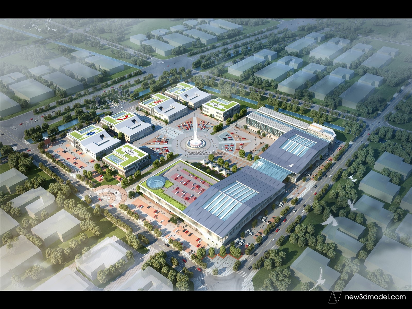 Exterior 3D Models of Factory – 3D Scene – 049 – VRAY - thumbnail 4