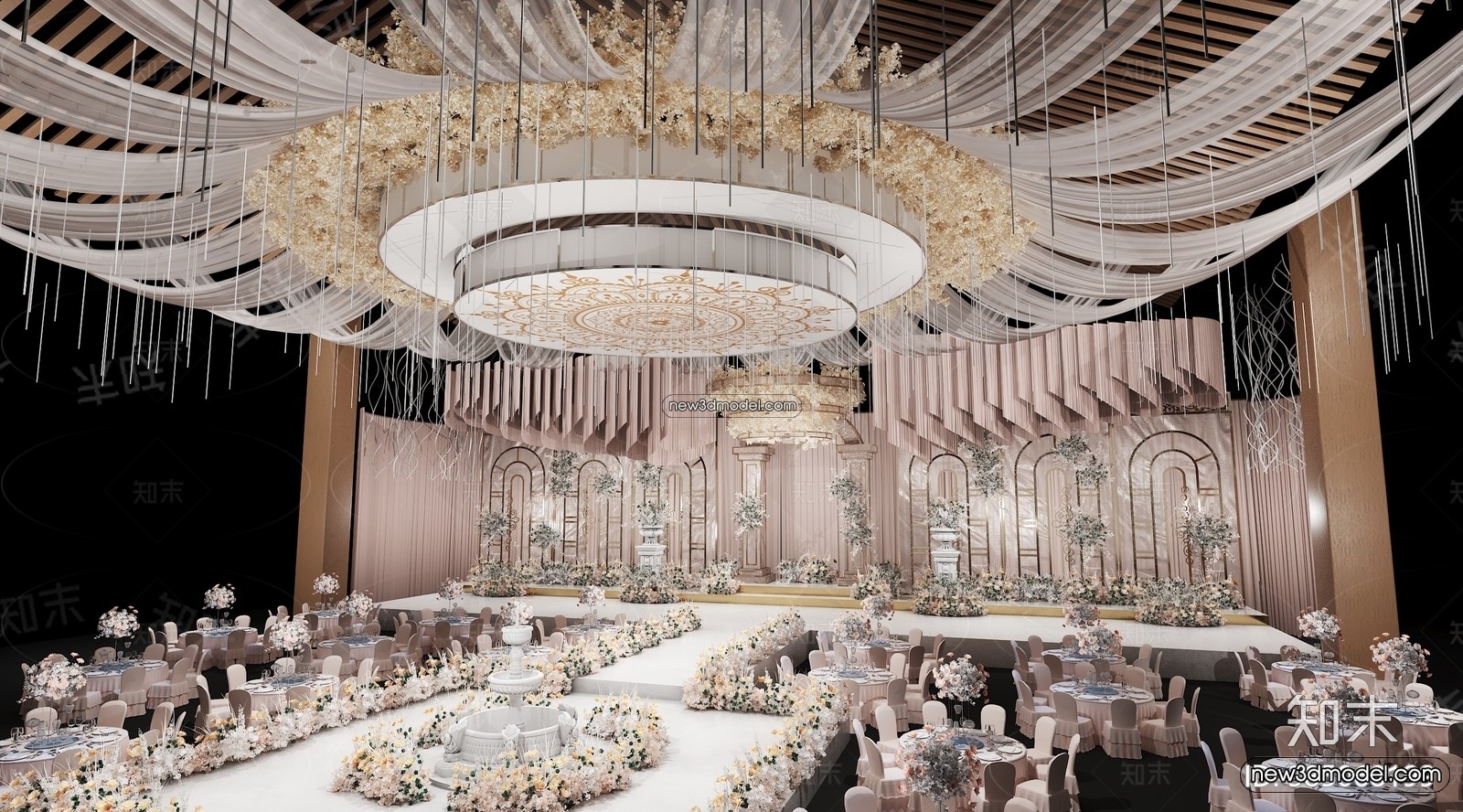 3D Model of Wedding Hall – 3D Scene – 100 – VRAY - thumbnail 4