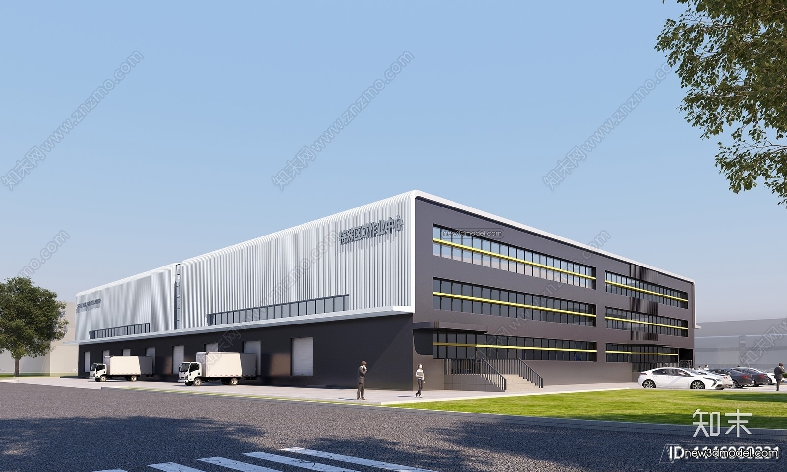 Exterior 3D Models of Factory – 3D Scene – 048 – VRAY - thumbnail 2