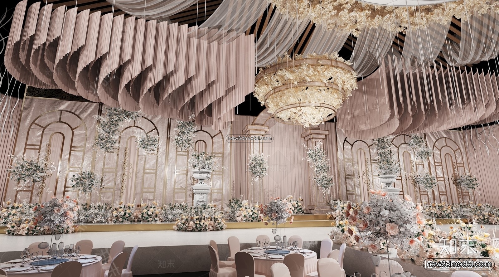 3D Model of Wedding Hall – 3D Scene – 100 – VRAY - thumbnail 2