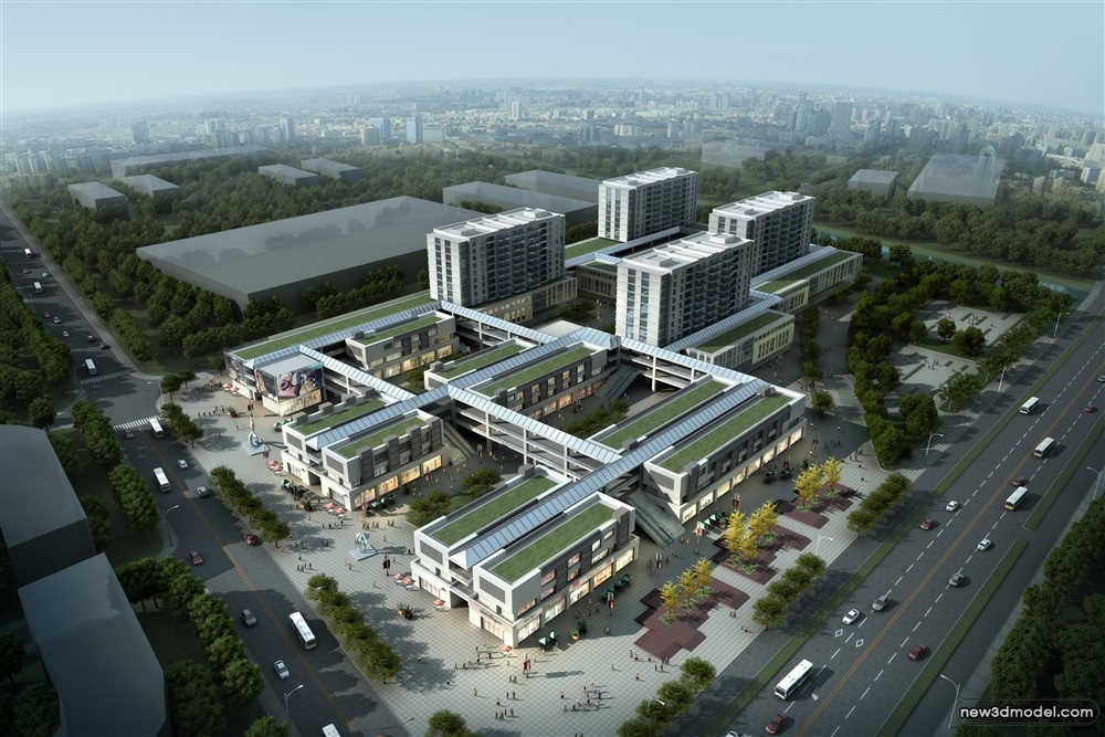 3D Models of Commercial Building – Exterior 3D Scenes – 586 – VRAY - thumbnail 2