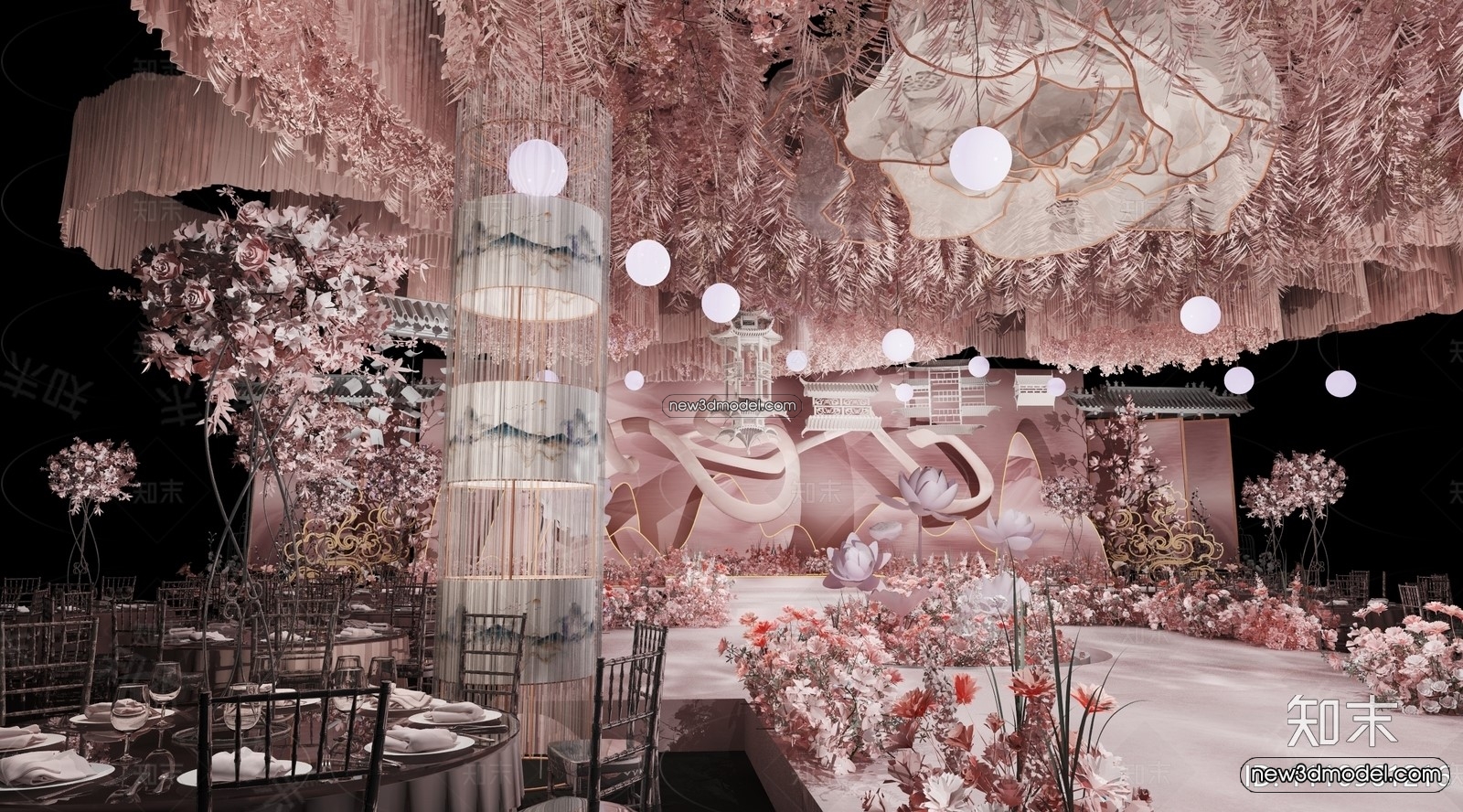 3D Model of Wedding Hall – 3D Scene – 111 – VRAY - thumbnail 3