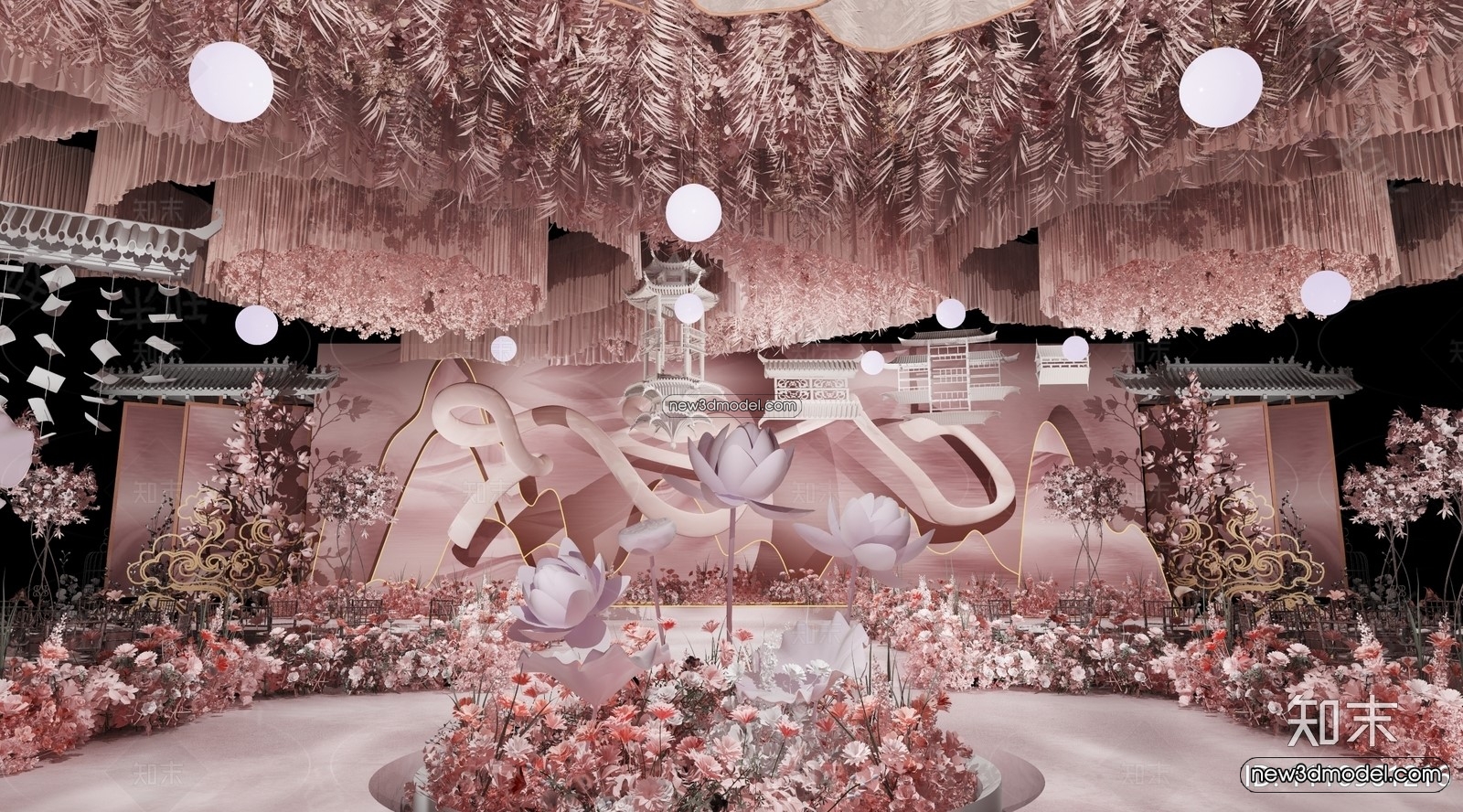 3D Model of Wedding Hall – 3D Scene – 111 – VRAY - thumbnail 2