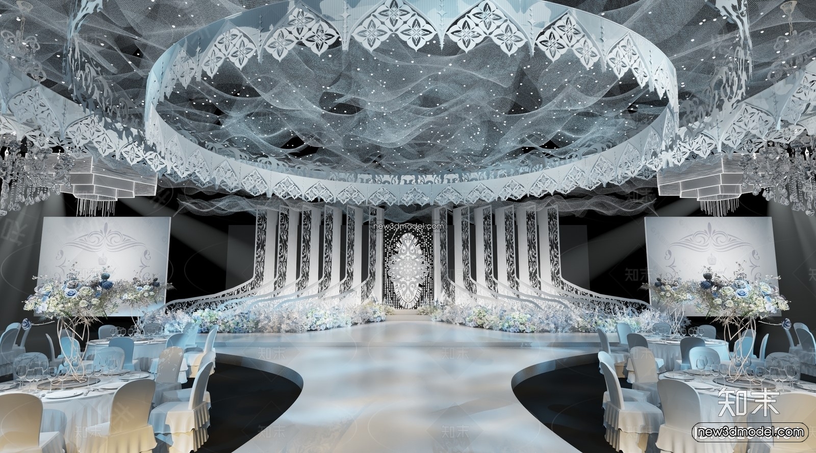 3D Model of Wedding Hall – 3D Scene – 112 – VRAY - thumbnail 4
