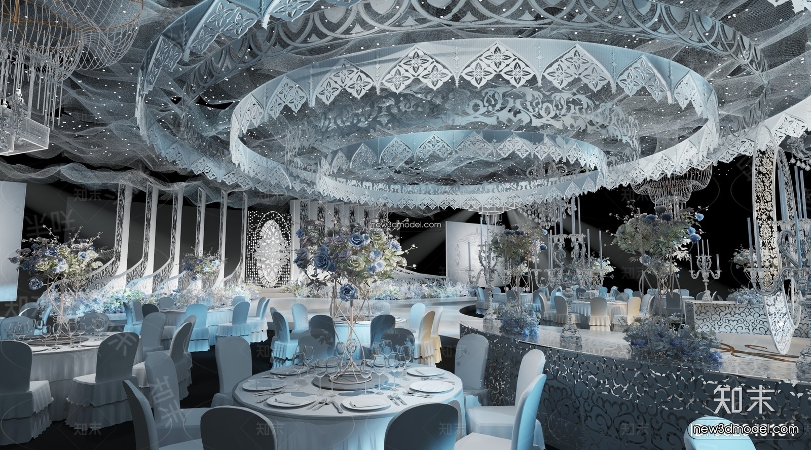 3D Model of Wedding Hall – 3D Scene – 112 – VRAY - thumbnail 3