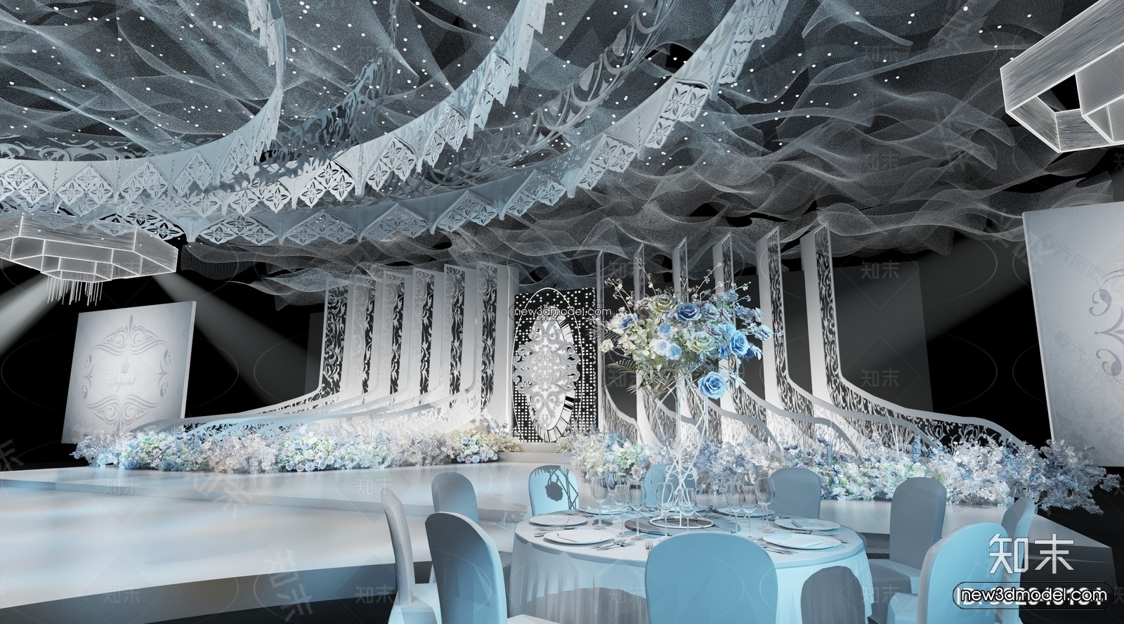 3D Model of Wedding Hall – 3D Scene – 112 – VRAY - thumbnail 2