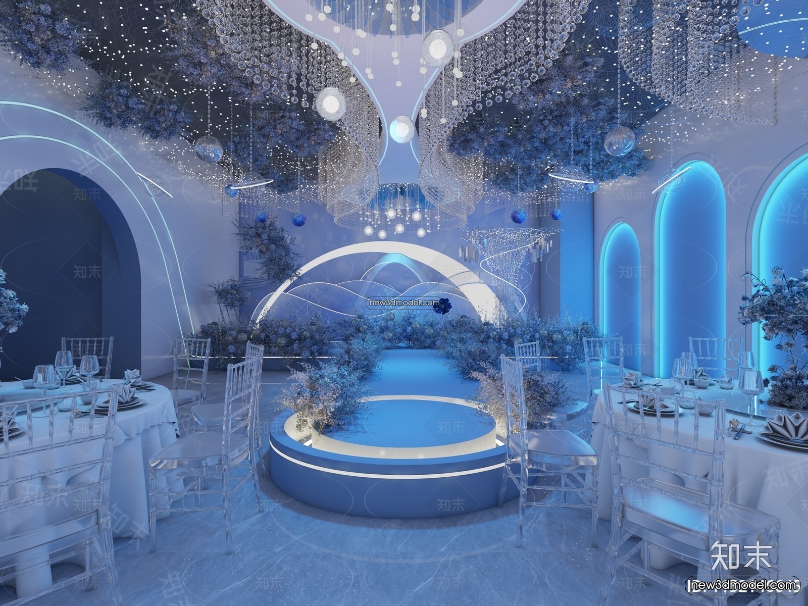 3D Model of Wedding Hall – 3D Scene – 113 – VRAY - thumbnail 2