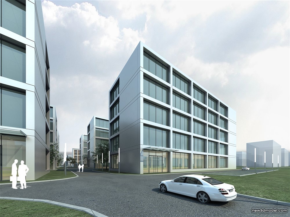 3D Models of Commercial Building – Exterior 3D Scenes – 416 – VRAY - thumbnail 4