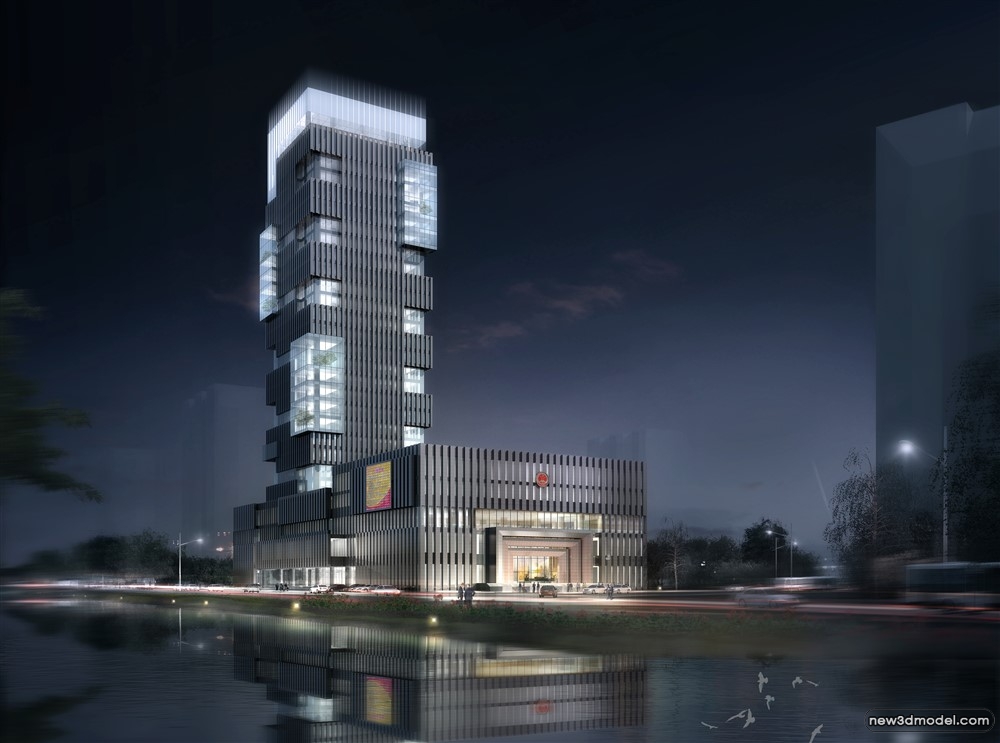3D Models of Commercial Building – Exterior 3D Scenes – 583 – VRAY - thumbnail 2