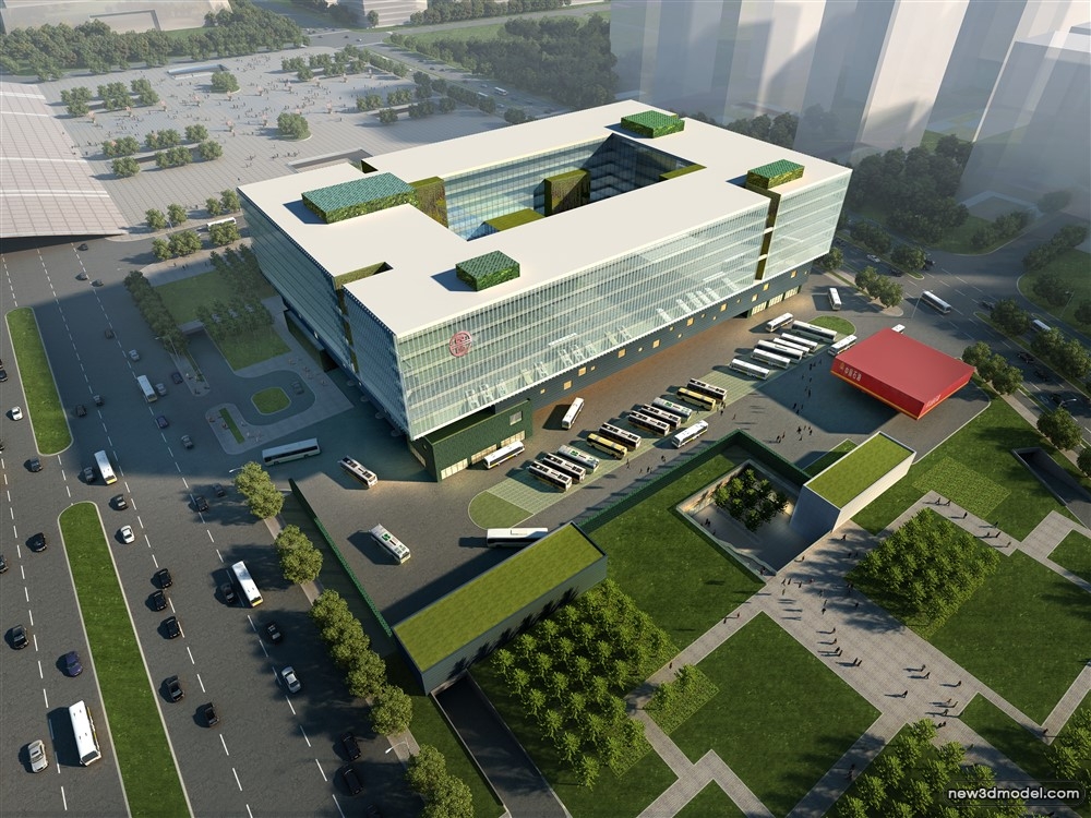 3D Models of Commercial Building – Exterior 3D Scenes – 584 – VRAY - thumbnail 4