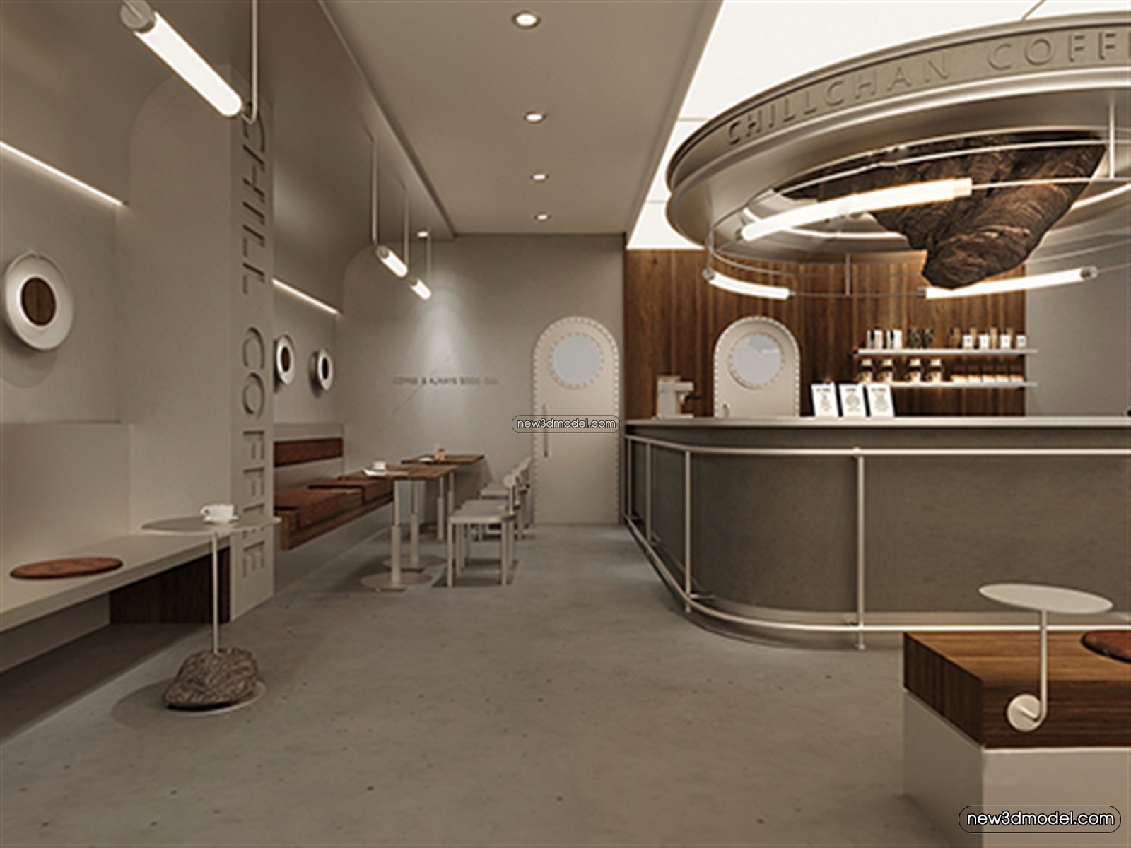 Restaurant and Fastfood 3D Scene – 3D Blocks – 254 – VRAY - thumbnail 2