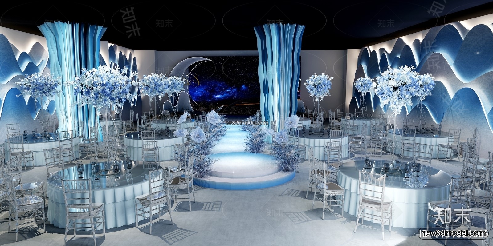 3D Model of Wedding Hall – 3D Scene – 122 – VRAY - thumbnail 2